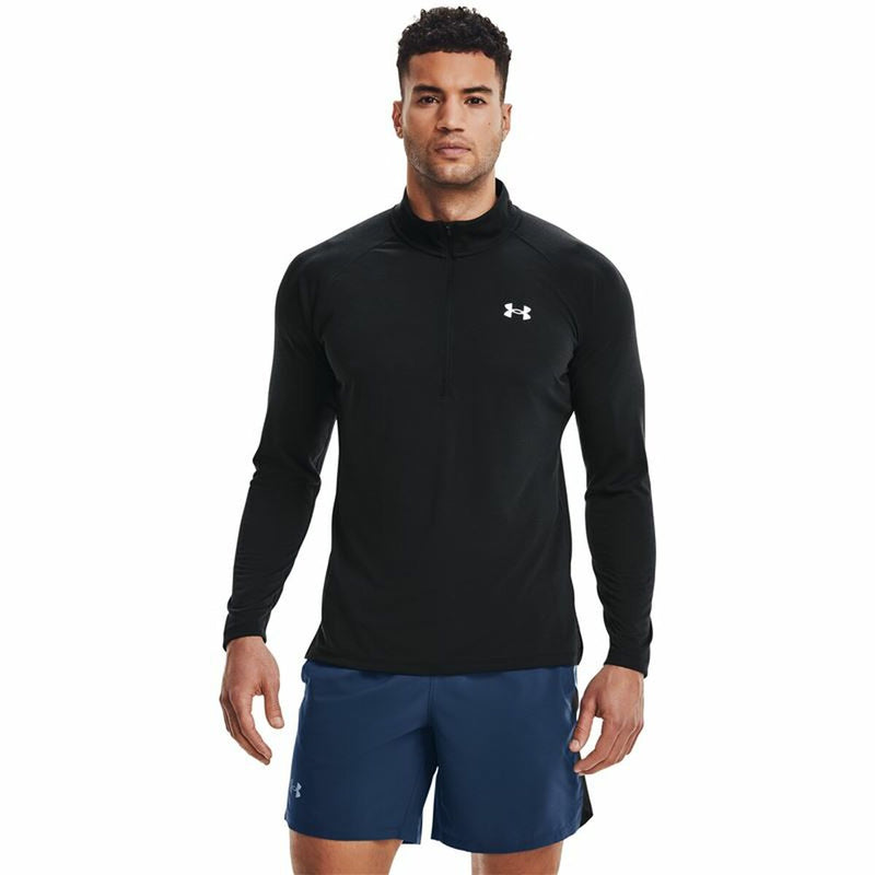 Camiseta de Manga Larga Hombre Under Armour STR Zip Negro