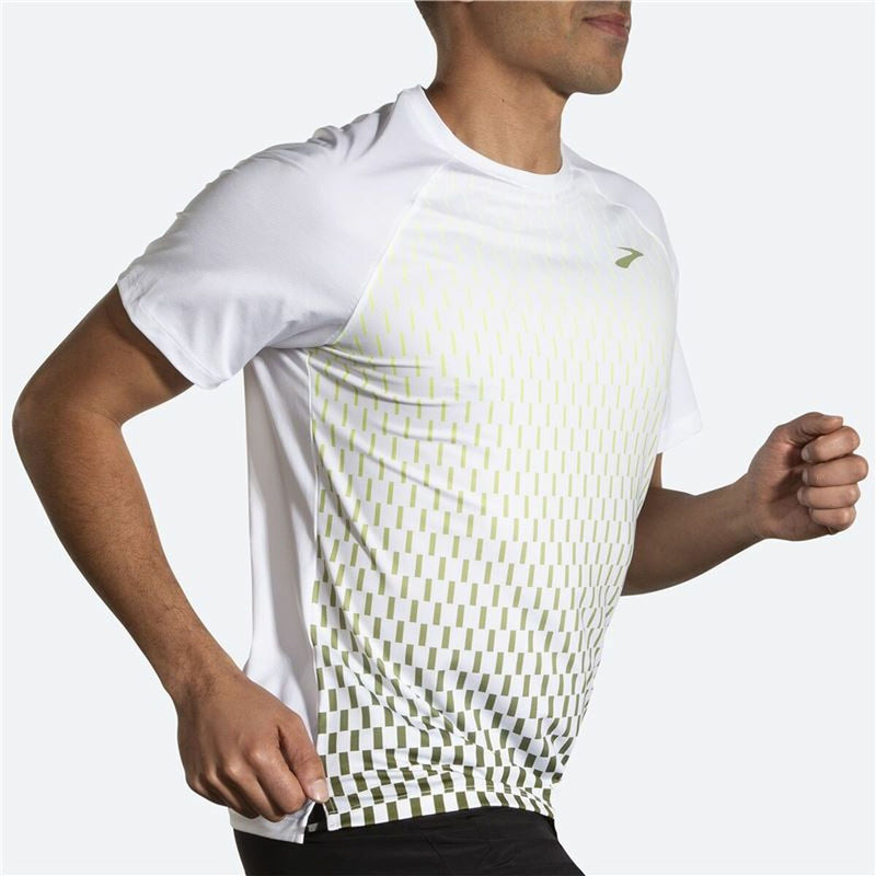 Camiseta de Manga Corta Hombre Brooks Atmosphere 2.0 Blanco