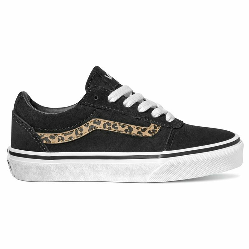 Zapatillas Casual Niño Vans Ward Suede Negro Leopardo