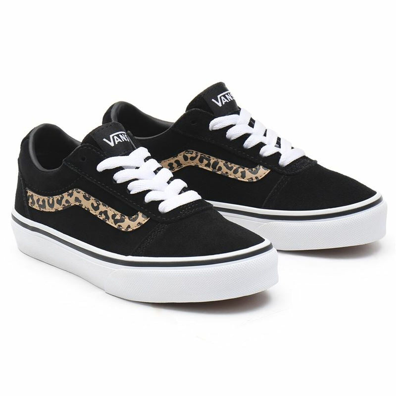 Zapatillas Casual Niño Vans Ward Suede Negro Leopardo