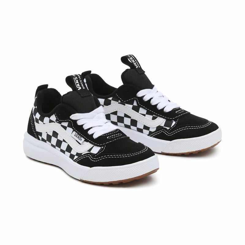 Chaussures décontractées pour enfants Vans Range Exp Checkerboard blanc noir