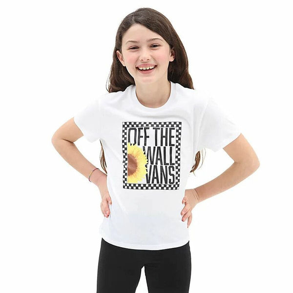 Camiseta de Manga Corta Infantil Vans Sunlit Crew Blanco