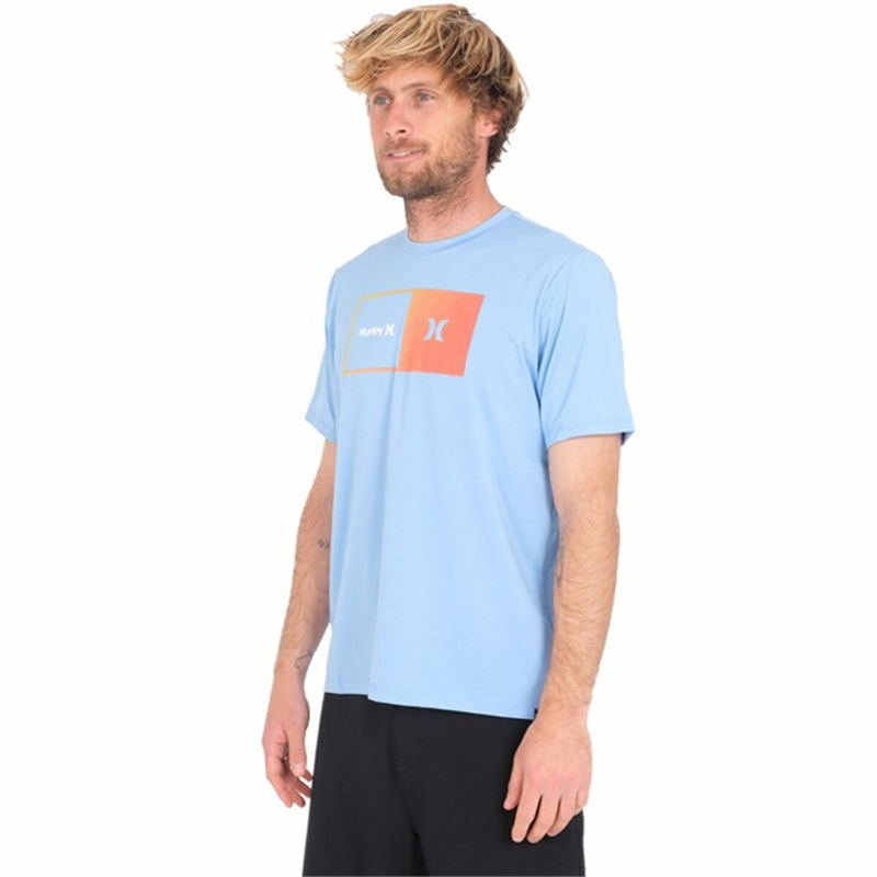 Camiseta de Manga Corta Hombre Hurley Halfer Gradient UPF Azul