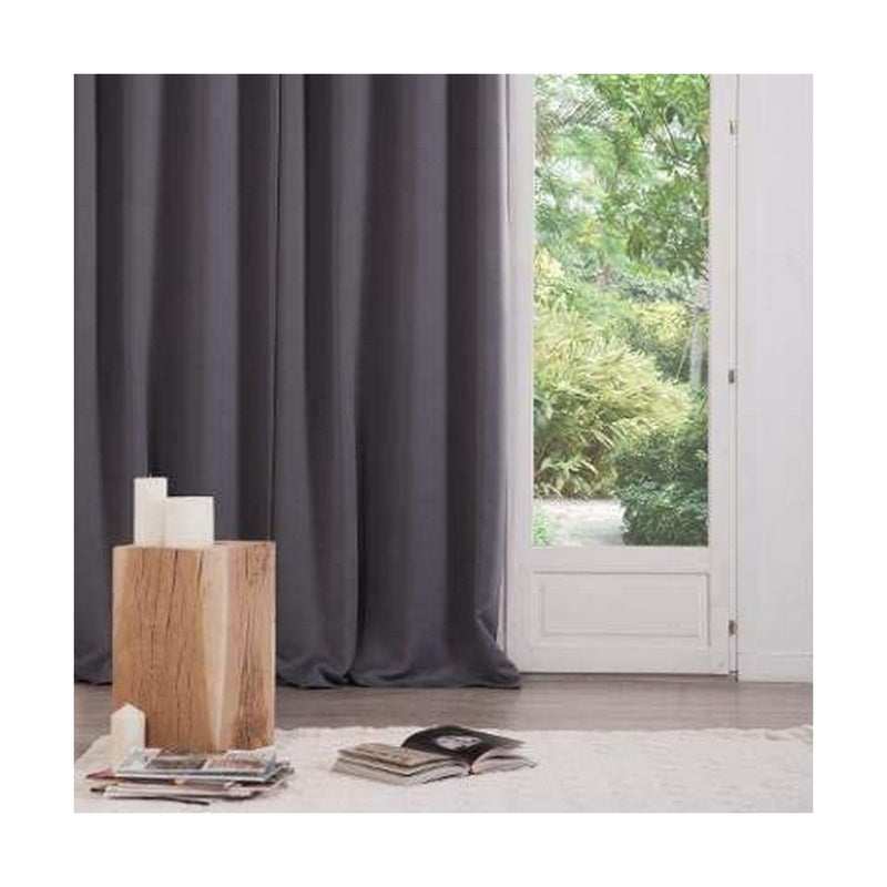 Cortinas Atmosphera Opaco Gris Poliéster 2 Unidades (135 x 240 cm)