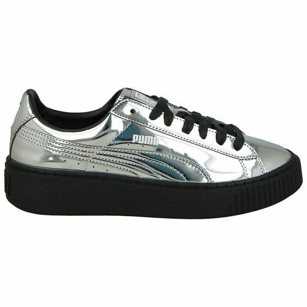 Zapatillas Deportivas Mujer Puma Basket Platform Metallic  Gris claro