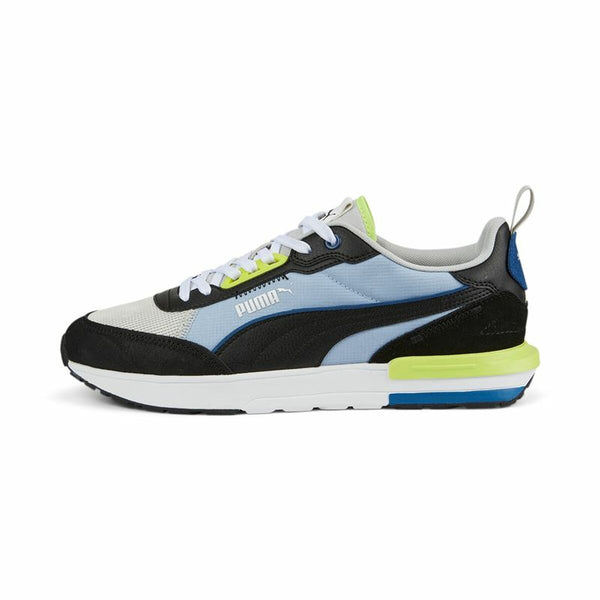 Zapatillas Casual Hombre Puma R22 Azul Amarillo