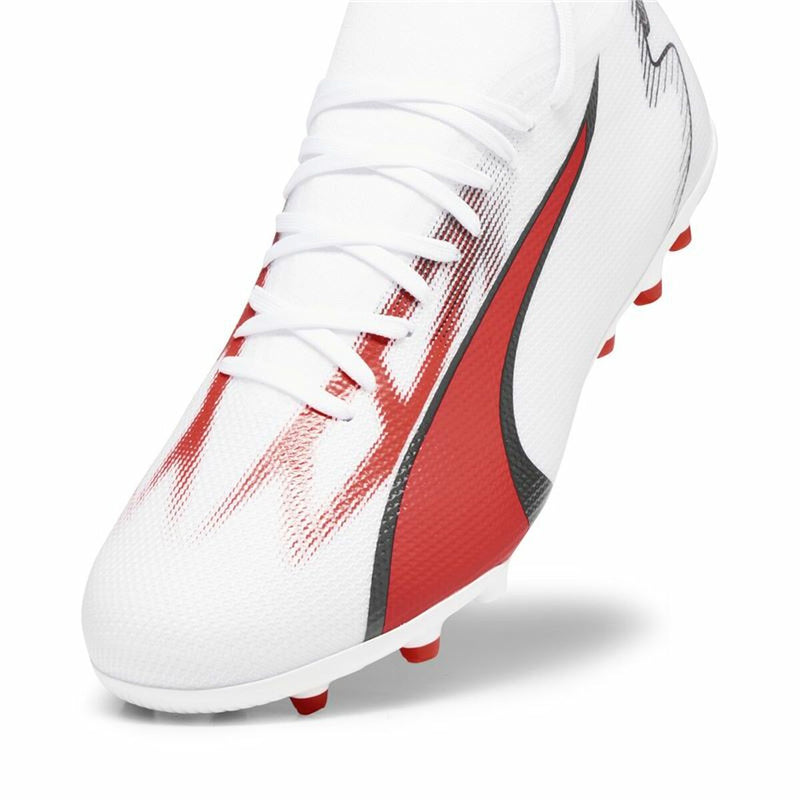 Chaussures de football Puma Ultra Match MG pour adulte, blanc