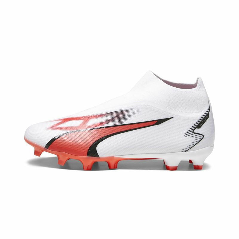 Botas de Fútbol para Adultos Puma Ultra Match+ Ll Fg/A  Blanco Rojo