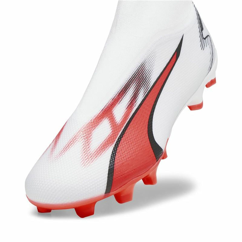 Botas de Fútbol para Adultos Puma Ultra Match+ Ll Fg/A  Blanco Rojo