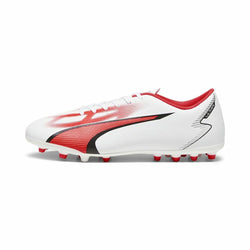 Botas de Fútbol para Adultos Puma Ultra Play MG Blanco Rojo