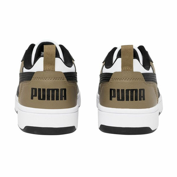 Chaussures de sport Puma Rebound V6 Low pour hommes blanc marron