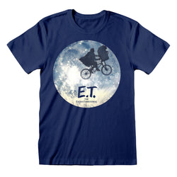 ET Moon Silhouette Bleu T-shirt unisexe à manches courtes