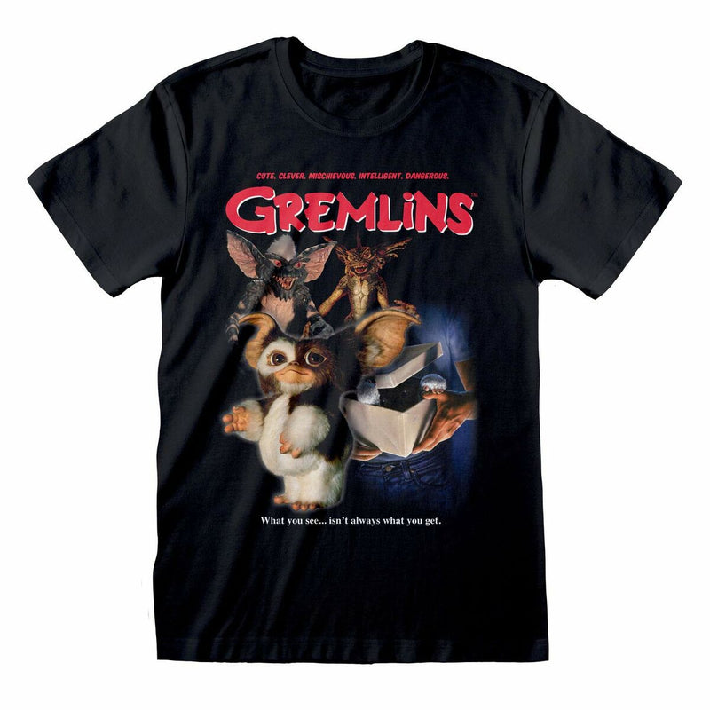 Camiseta de Manga Corta Gremlins Homeage Style Negro Unisex