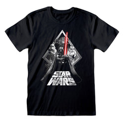 T-shirt à manches courtes Star Wars Galaxy Portal noir unisexe