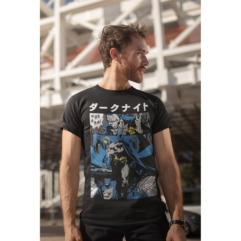 Camiseta de Manga Corta Batman Manga Cover Negro Unisex