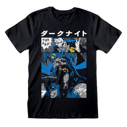 Camiseta de Manga Corta Batman Manga Cover Negro Unisex