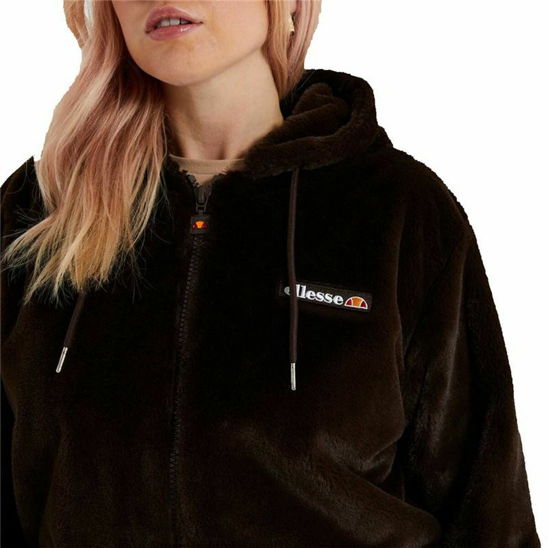 Sudadera con Capucha y Cremallera Mujer Ellesse Vecellio Marrón Mujer Unisex