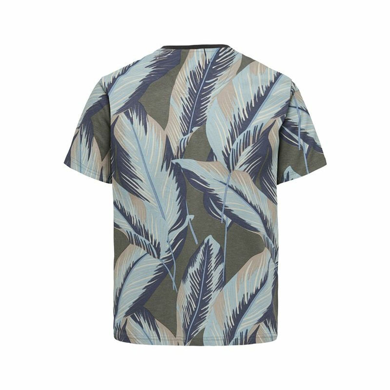 Camiseta de Manga Corta Hombre Only & Sons Onskobe Reg Banana Leaf Oliva