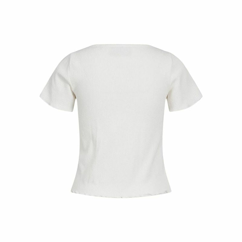 Camiseta de Manga Corta Mujer Jack & Jones Jxlucinda Str Ss  Blanco