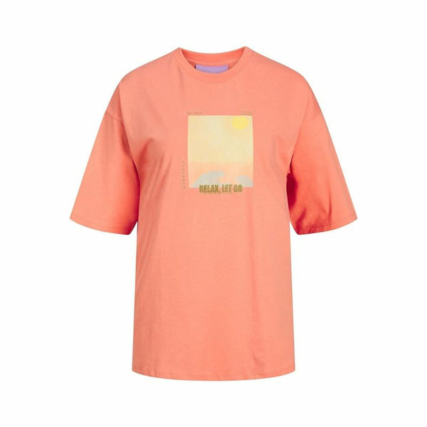 Camiseta de Manga Corta Mujer Jack & Jones Jxpaige Naranja