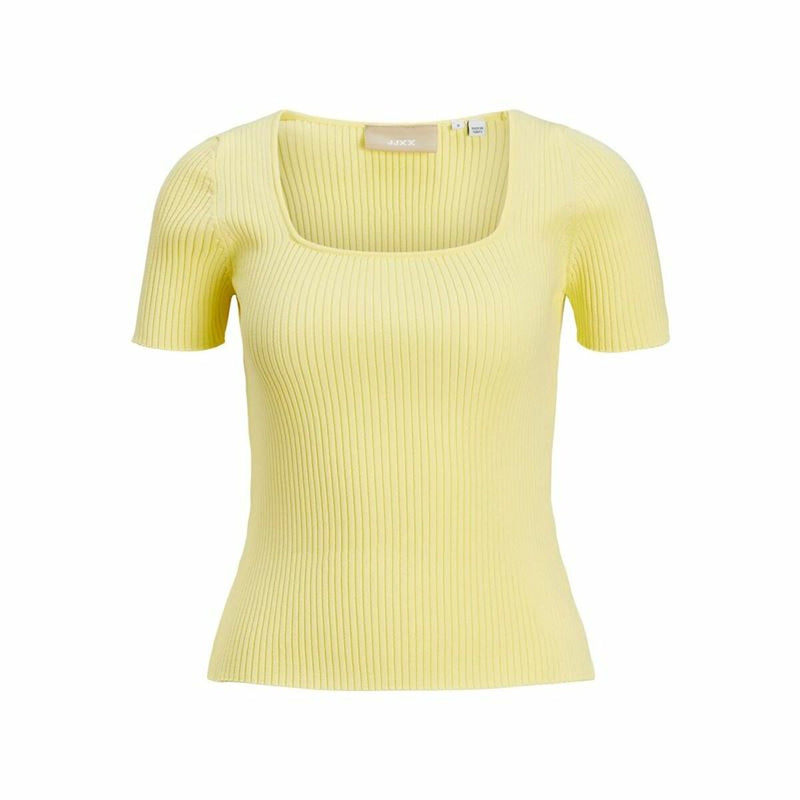 Camiseta de Manga Corta Mujer Jxsky Ss Jack & Jones French Vanilla Amarillo