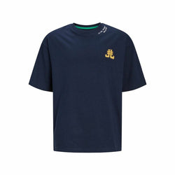 Camiseta de Manga Corta Infantil Jack & Jones Jorcole Back Print Azul marino