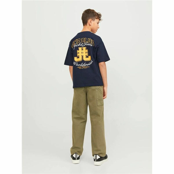 Camiseta de Manga Corta Infantil Jack & Jones Jorcole Back Print Azul marino