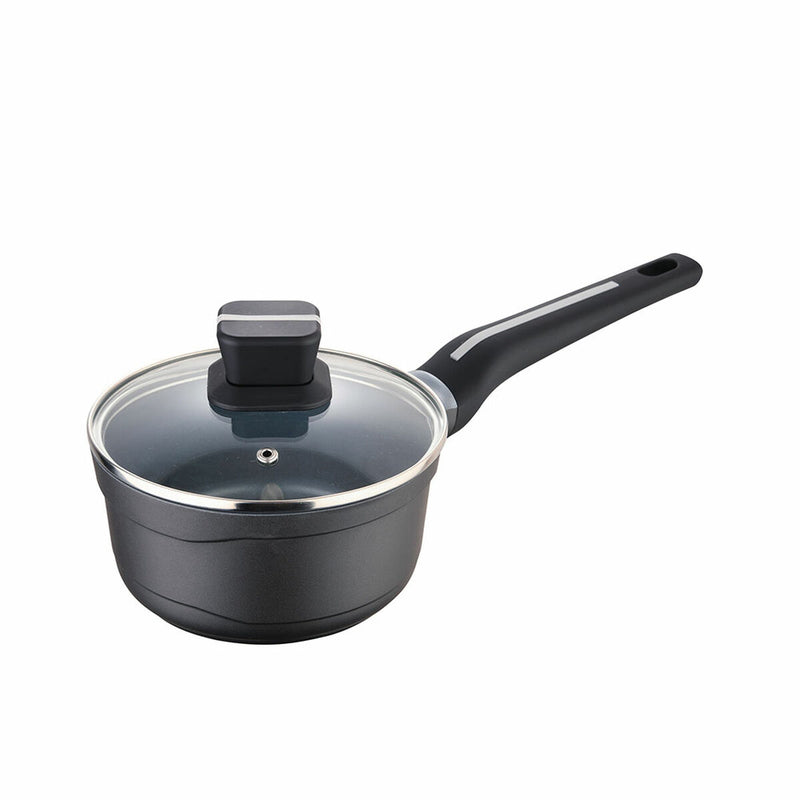 Casserole avec couvercle San Ignacio Bistro SG6424 aluminium noir mat (Ø 16 x 8 cm)