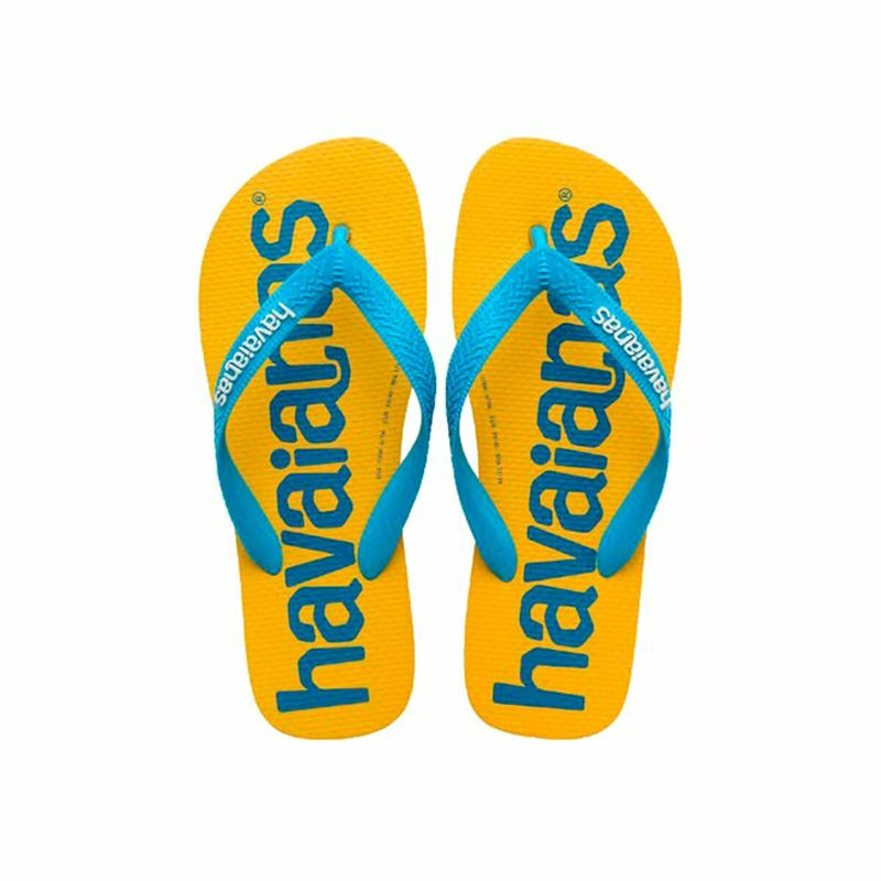 Chanclas para Mujer Havaianas Top Logomania Azul Amarillo