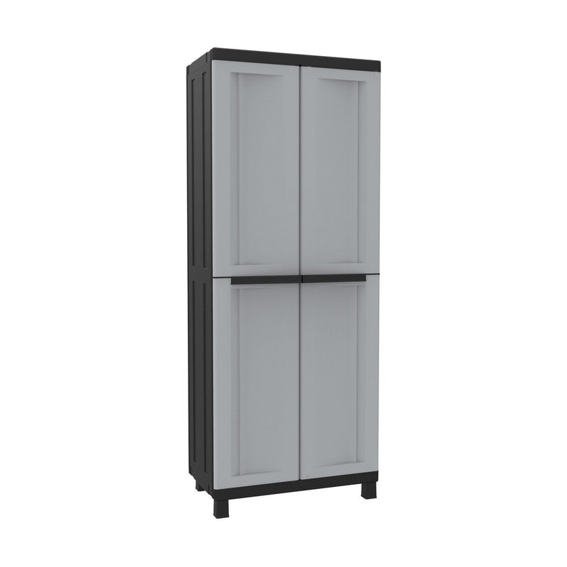 Armoire Terry Noir/Gris Résine Plastique 68 X 39 X 170 CM