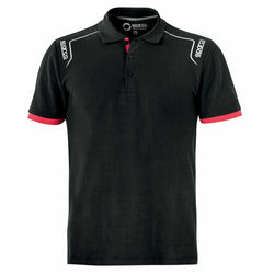 Polo de Manga Corta Hombre Sparco TECH STRETCH Negro