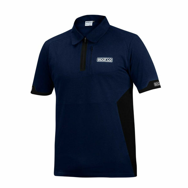 Polo de Manga Corta Hombre Sparco S01367BMNR2M Azul/Negro M