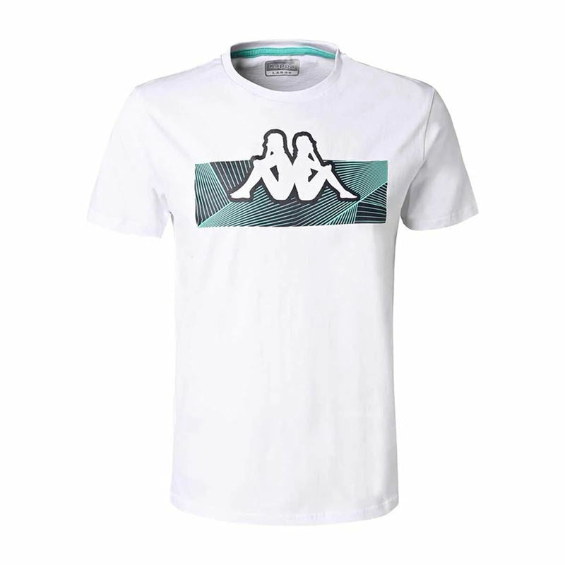 T-shirt à manches courtes Kappa Eryx blanc pour enfants