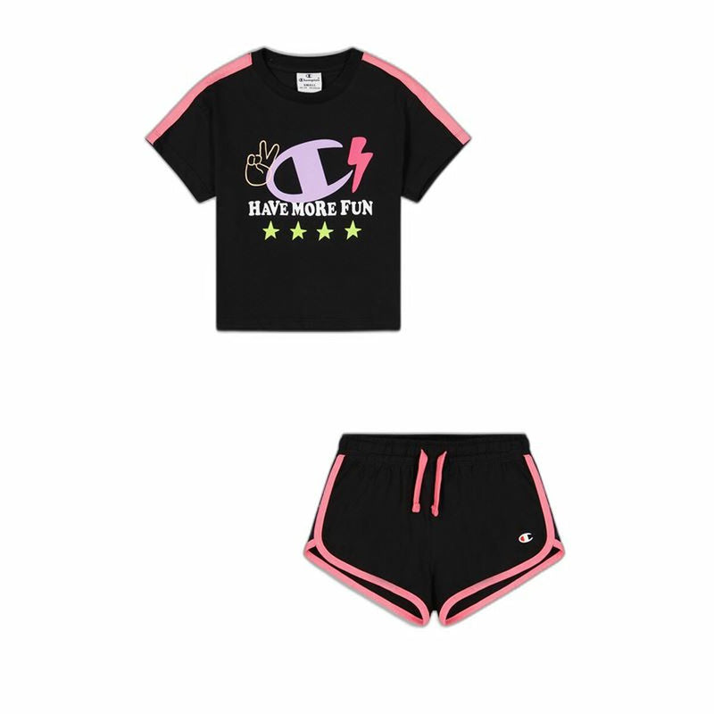 Conjunto Deportivo para Niños Champion Negro 2 Piezas