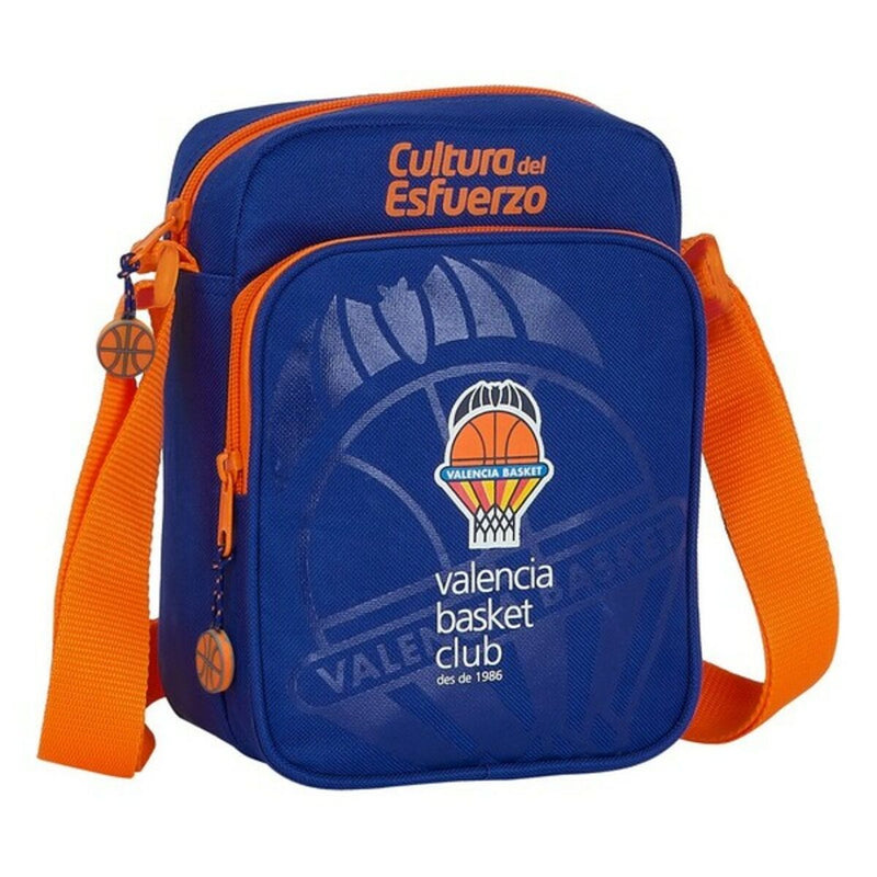 Bandolera Valencia Basket Azul Naranja (16 x 22 x 6 cm)