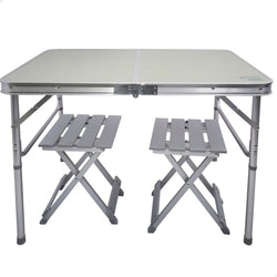 Ensemble de table de camping pliante Aktive avec 2 chaises