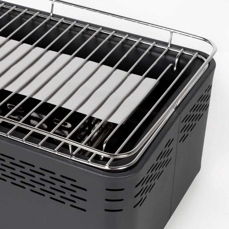 Aktive Barbecue à charbon portable sans fumée en acier inoxydable 45 x 19 x 28 cm