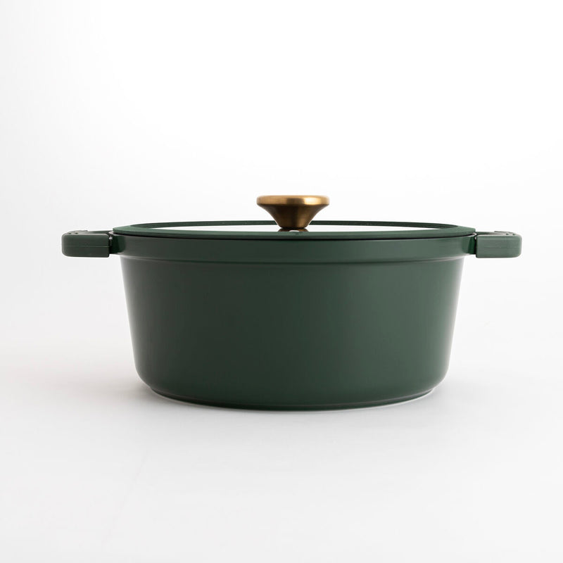 Cocotte avec couvercle Bidasoa Tiara en fonte d'aluminium vert 28 cm