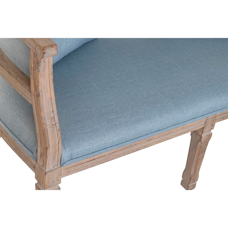 Sofá DKD Home Decor Azul Lino Madera de caucho (122 x 69 x 72 cm)