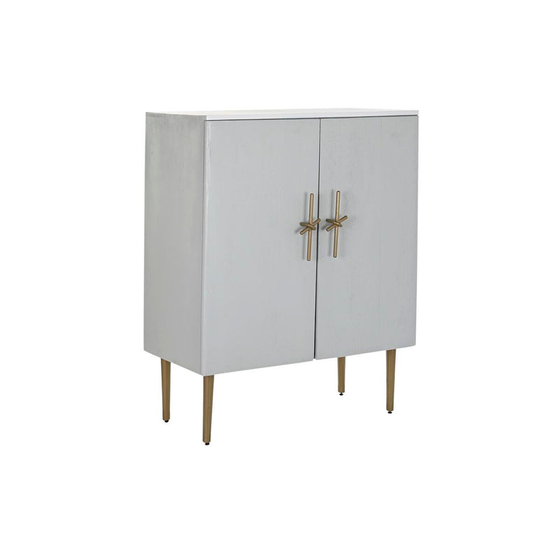 Mueble Auxiliar DKD Home Decor BAR Dorado Blanco Hierro Madera de mango (85 x 45 x 110 cm)