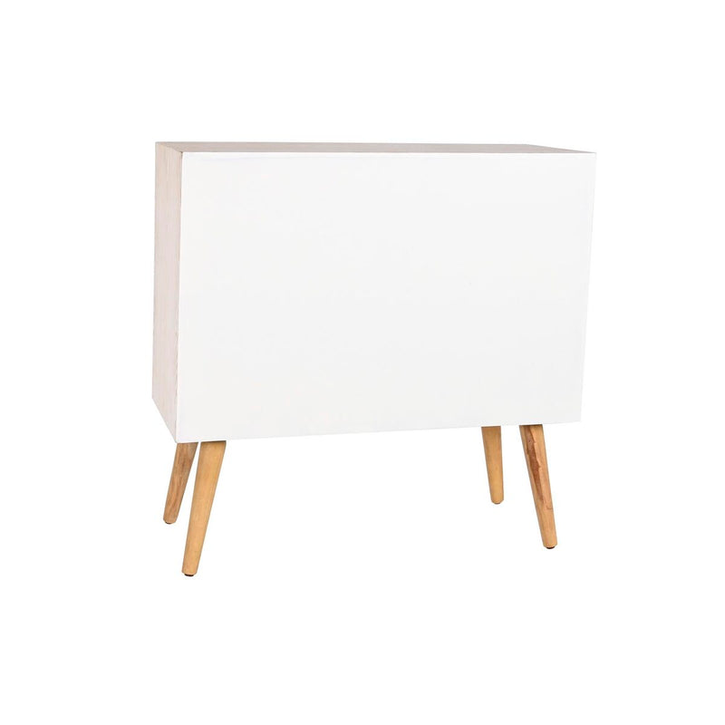 Cómoda DKD Home Decor Abeto Natural Algodón Blanco (80 x 35 x 80 cm)