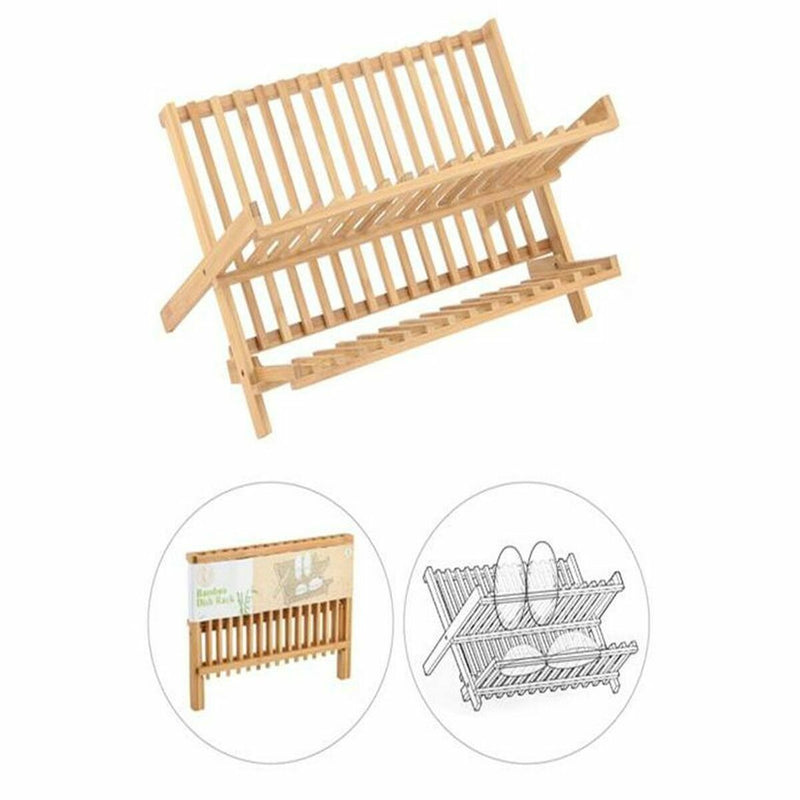 Escurridor de Cocina Plegable DKD Home Decor 42 x 27,5 x 38 cm Natural