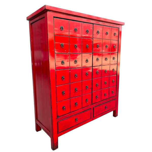 Cajonera DKD Home Decor Rojo Madera de olmo Oriental Lacado 102 x 42 x 120 cm