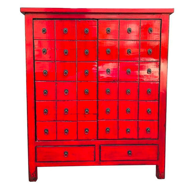 Cajonera DKD Home Decor Rojo Madera de olmo Oriental Lacado 102 x 42 x 120 cm