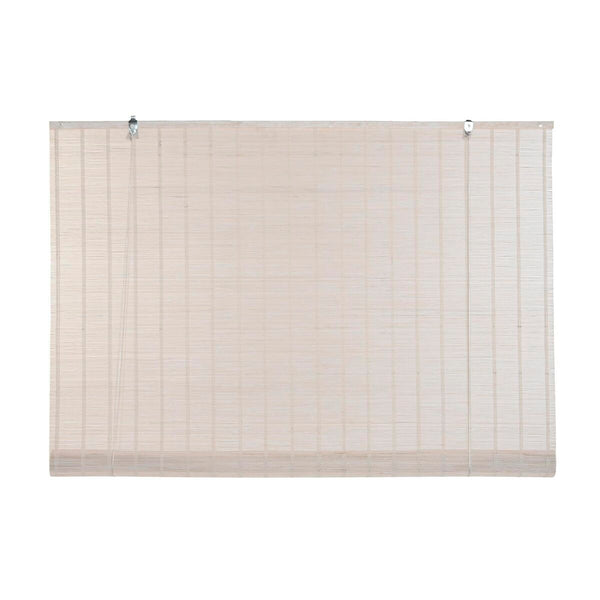 Estor Enrollable DKD Home Decor Barnizado Blanco Bambú 120 x 2 x 230 cm