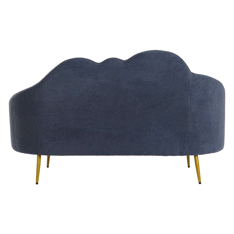 Sofá DKD Home Decor Azul Dorado Metal Nubes Scandi 155 x 75 x 92 cm