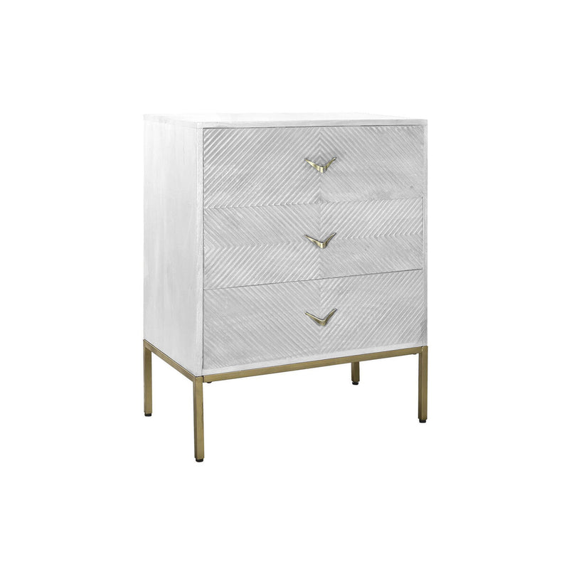 Cómoda DKD Home Decor Metal Blanco Madera de mango 70 x 40 x 90 cm