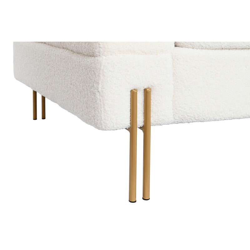 Sofá DKD Home Decor Blanco Metal 205 x 85 x 73 cm