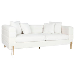 Sofá DKD Home Decor Blanco Metal 205 x 85 x 73 cm