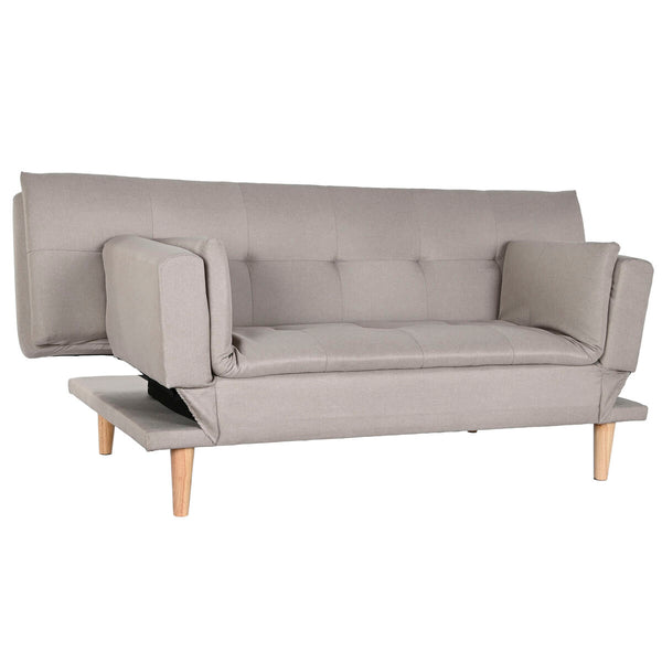 Sofá Cama DKD Home Decor Beige Madera Scandi 180 x 85 x 83 cm